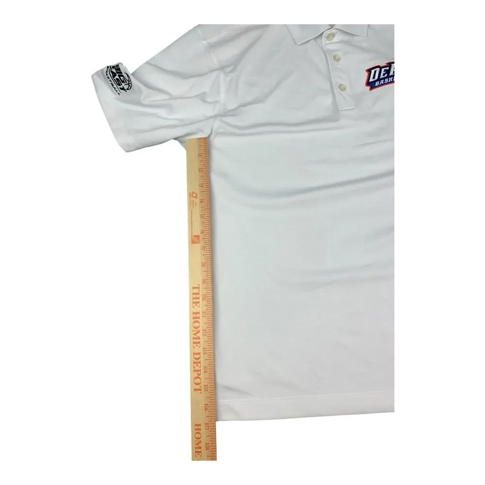 DePaul Blue Demons Nike Dri Fit Polo Shirt, White, Big East Basketball, Small